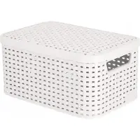 Curver Style Serie - Opberger - S - Lichtgrijs - Rattanstructuur