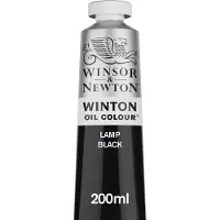Winsor & Newton Winton olieverf 337 lamp black (200ml)