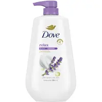 Dove Body Wash met Pomp Relax Lavendelolie & Kamille voor 24 uur Lotion-Zachte huid Hydraterende huidreiniger zonder sulfaten en zonder parabenen