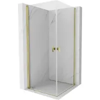 Mexen Mist-B Duo draaibare douchecabine 85 x 85 , transparant, goud - 8A2-085-085-50-00