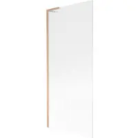 Mexen Next L badwand 1-delig 80 x 150 , strepen, geborsteld koper - 895-080-000-03-09-65