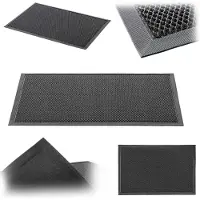 Kadax Antislip vuilvangmat, deurmat voor binnen en buiten, deurmat voor huisdeuren, entrees en terrassen (zwart, 60x90 cm)
