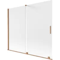 Mexen Velar 2-delige schuifbare badscherm 180 x 150 cm, ijs, geborsteld koper - 896-180-000-31-65