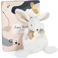 Doudou et Compagnie Doudou - Doudou en compagnie - Happy Wild - Wit - Unisex - 17 cm