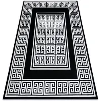 Rugsx Tapijt GLOSS modern 6776 85 stijlvol, kader, Grieks sleutel zwart / ivoor 120x170 cm