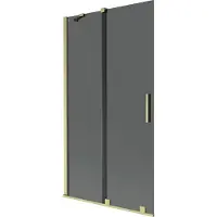 Mexen Velar 2-delige verschuifbare badwand 100 x 150 , grafiet, goud geborsteld - 896-100-000-41-55