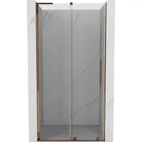 Mexen Velar L schuifdeur douchedeur 120 , transparant, roze goud - 871-120-003-01-60