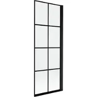Mexen Mist badwand 1-delig rechts 70 x 150 , zwart raster, zwart - 8A9-070-001-70-77-P