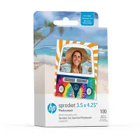 HP Sprocket 3.5 x 4.25” Zink Zelfklevend Fotopapier (100 Stuks) Geschikt voor Sprocket 3x4