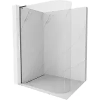 Mexen Kioto-R L ronde walk-in douchescherm 120 x 200 , transparant, kanon metaal - 800-120-103-95-06
