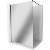 Mexen Kioto douchewand Walk-in 130 x 200 , spiegel 8 mm, zwart - 800-130-101-70-50