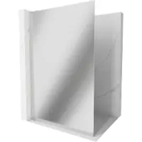 Mexen Kioto L douchewand Walk-in 120 x 200 , spiegel, geborsteld nikkel - 800-120-103-97-50