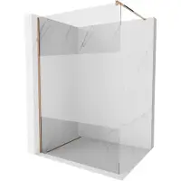 Mexen Kioto douchewand Walk-in 70 x 200 , transparant/frosted 8 mm, roze goud - 800-070-101-60-35