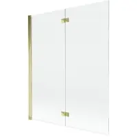 Mexen Mist douchewand 2-delig links 140 x 150 , transparant, goud - 8A9-140-002-50-00-L