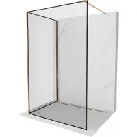 Mexen Kioto douchewand Walk-in 120 x 70 , zwart frame, roze goud - 800-120-212-60-70-070