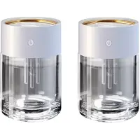Jojomino Luchtbevochtiger 2L Grote Capaciteit Transparante Luchtbevochtiger USB Mute met LED Lamp Ultrasoon Essenti OIL Diffus Aroma