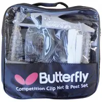 Butterfly Economy Tischtennisnetz und Pfosten-Set – Nylon, 1,8 m – Besaitungsspannung