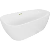 Mexen Giada vrijstaande badkuip 170 x 90 , wit glans, gouden overloop - 52741709000-50