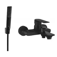 Mexen Royo R72 badkraan met doucheset, zwart - 7223R72-70