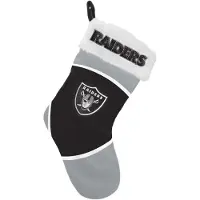 Foco Las Vegas Raiders NFL Kerstsok - Pluche Limited Edition Kerstsok - Toon je teamgeest met officieel gelicentieerde Football Fan D