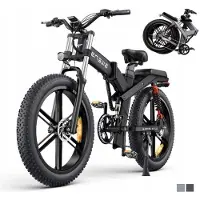 ENGWE Elektrische fiets X26 Dikke banden 26*4.0 inch, Motor 48V 1000W, Batterij 29.2Ah, Max. snelheid 50km-h - Zwart