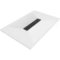 Mexen Toro rechthoekige douchebak SMC 120 x 70 , wit, zwarte afdekking - 43107012-B