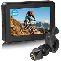 Typecat Stuurspiegel voor op Je Fiets, 1080P Achteruitrijcamera voor op Je Fiets met 4,3 Inch Monitor en Nachtzichtfunctie voor Mountainbikes en E-Bikes