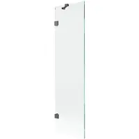 Mexen Lunar badwand 1-deurs 50 x 150 , transparant, geborsteld geweergrijs - 897-050-000-66-00