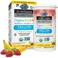 Garden of life , Dr. Formuleerde Probiotica, Organische Kinder +, Smakelijk Organische Aardbeien-Banaan, 30 Yummy Chompies