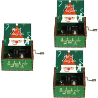 Jojomino Kerst Hand Crank Muziekdoos - Vintage Doos, Huisdecoratie Klein Familie Cadeau