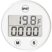 Melitt IJsbadthermometer met Timer Automatische Ijsbadwaterthermometer Vochtigheidsinstrumenten Thuismeetinstrumenten