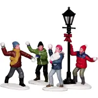 Lemax Kerstfiguur Snowball fight!