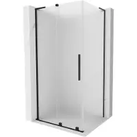 Mexen Velar L schuifdouchecabine 110 x 75 , matglas, zwart - 871-110-075-33-70