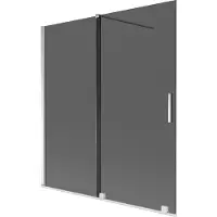 Mexen Velar badwand tweeledige schuifdeuren 150 x 150 , grafiet, chroom - 896-150-000-41-01