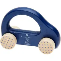 Selecta Houten duwauto - - Snelle blauwe auto - Unisex - 6 maanden - Baby