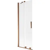 Mexen Velar badwand 2-delige schuif 70 x 150 cm, mat, roze goud - 896-070-000-31-60