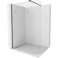 Mexen Kioto-R afgerond Walk-in douchewand 110 x 200 , transparant 8 mm, zwart - 800-110-101-70-06