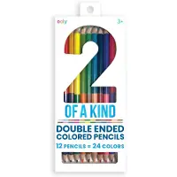 Ooly Double-Ended Colored Pencils [Set of 12] 12 Colored Pencils with 24 Colors Drawing & Coloring Pencils for Kids and Adults Colorful School Supp