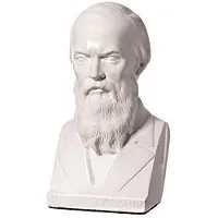 Danila-Souvenirs Russische schrijver Fjodor Dostojevski marmeren buste standbeeld sculptuur 14 cm
