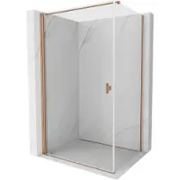 Mexen Mist-B douchecabine scharnierdeur 80 x 120 , transparant, geborsteld koper - 8A2T-080-120-65-00