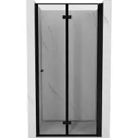 Mexen Mist-F vouwdeur douche rechts 85 , zwart frame, zwart - 8A6-085-000-70-70-P