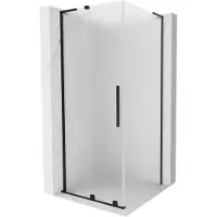 Mexen Velar L douchecabine schuifdeur 110 x 110 , matglas, zwart - 871-110-110-33-70