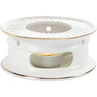 Typecat Theepotwarmer, keramische theelichthouder met theelichthouder, verwarming voor het verwarmen van koffie, melk, licht