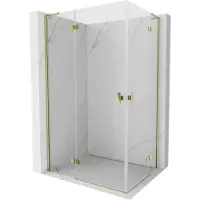 Mexen Mist-H L Duo douchecabine zwaaiend links 120 x 80 , transparant, goud - 8A5L-120L-080P-50-00