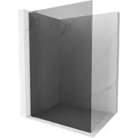 Mexen Kioto L douchescherm Walk-in 100 x 200 , grafiet, geborsteld nikkel - 800-100-103-97-40