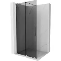 Mexen Velar douchewand verschuifbaar Walk-in 110 x 200 , grafiet 8 mm, chroom - 871-110-000-43-01
