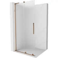 Mexen Velar L Douchewand schuifdeur Walk-in 90 x 200 , matglas 8 mm, roze goud - 871-090-003-33-60