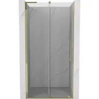 Mexen Velar L schuifbare douchedeur 90 , transparant, goud - 871-090-003-01-50