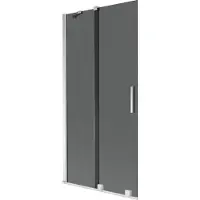 Mexen Velar badwand 2-vleugelig schuifbaar 95 x 150 , grafiet, chroom - 896-095-000-41-01