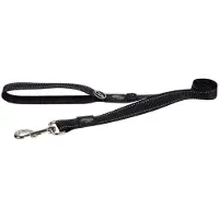 Rogz Reflecterende hondenriem voor extra grote honden 2,54 cm breed 1,83 m lang Zwart